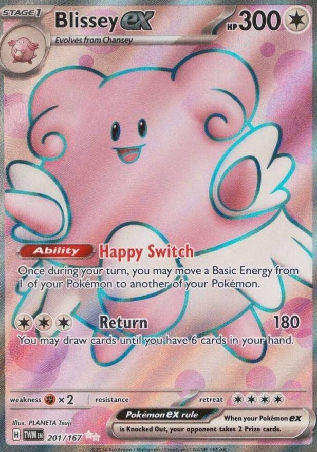 2024 Pokemon Twm EN-Twilight Masquerade Blissey EX #201 TCG Card