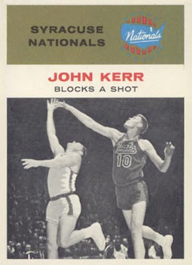 1961 Fleer John Kerr #56 Basketball Card