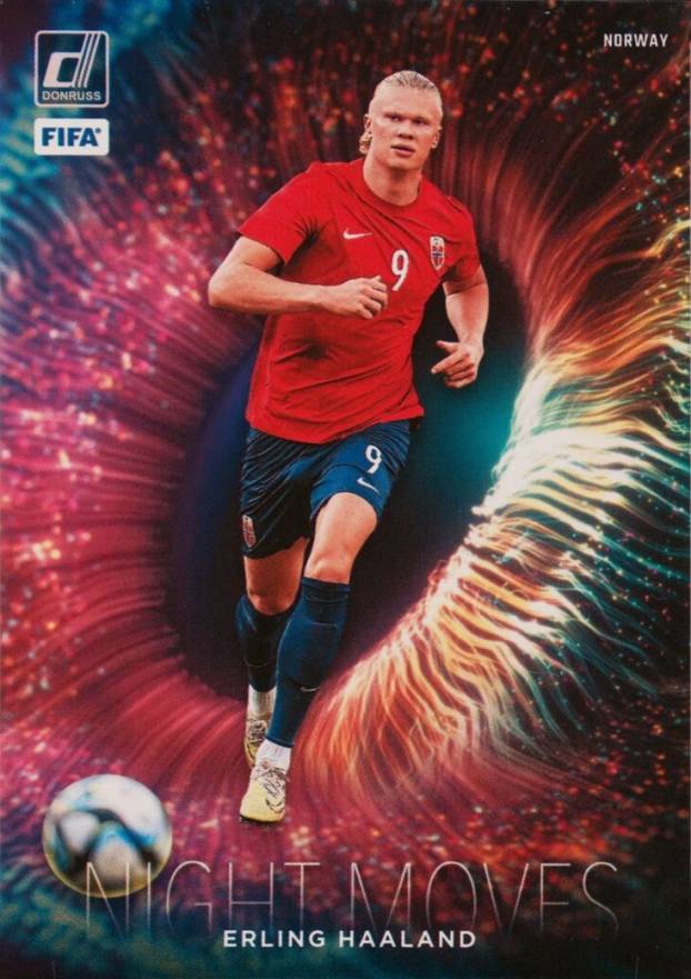 2023 Panini Donruss FIFA Night Moves Erling Haaland #1 Soccer Card