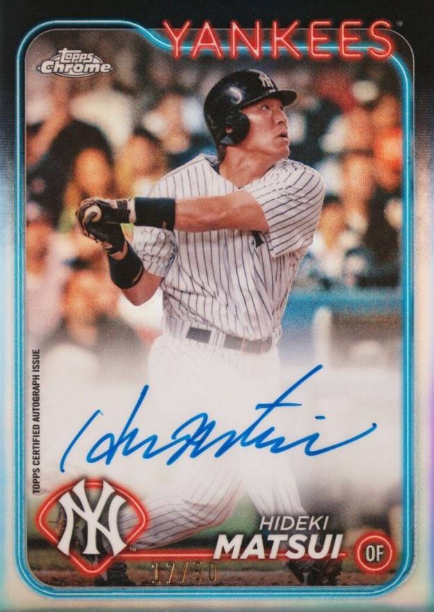 2024 Topps Chrome Chrome Legends Autographs Hideki Matsui #CLAHM Baseball Card