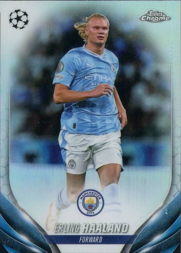 2023 Topps Chrome UEFA Club Competitions Erling Haaland #39 Soccer Card