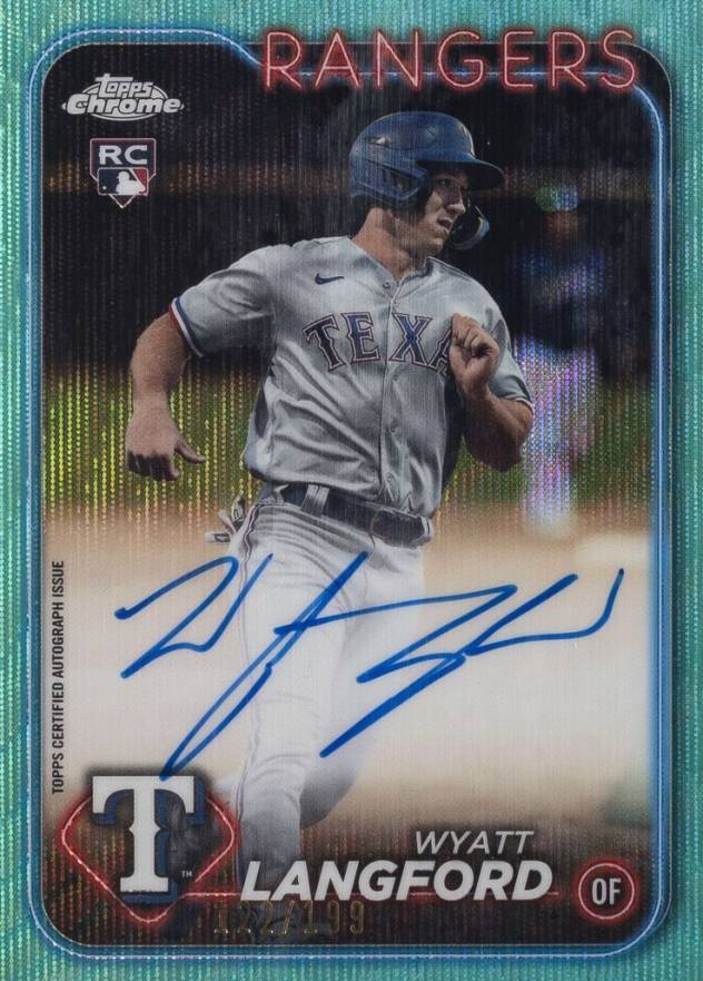 2024 Topps Chrome Rookie Autographs Wyatt Langford #RAWL Baseball Card