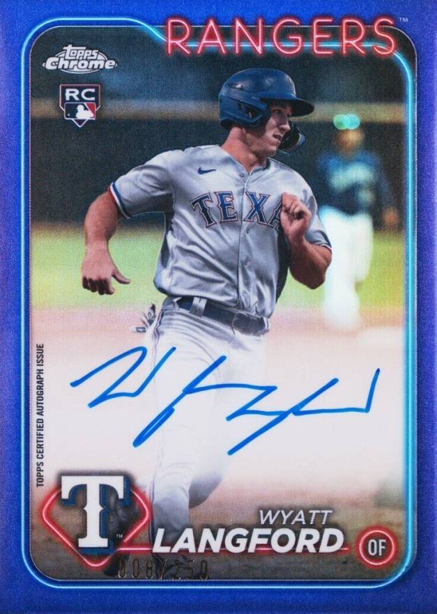 2024 Topps Chrome Rookie Autographs Wyatt Langford #RAWL Baseball Card