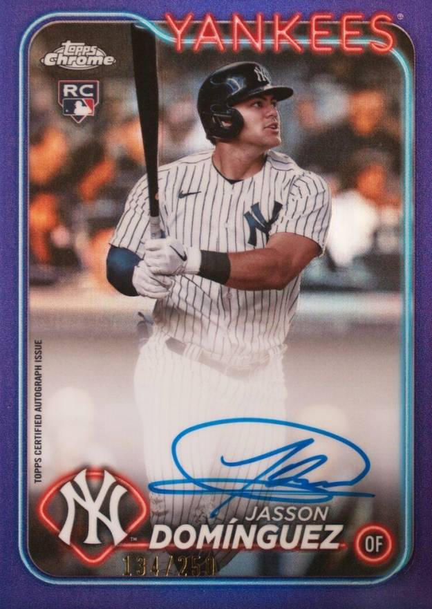 2024 Topps Chrome Rookie Autographs Jasson Dominguez #RAJDZ Baseball Card