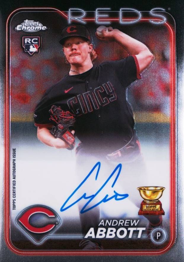 2024 Topps Chrome Rookie Autographs Andrew Abbott #RAAA Baseball Card