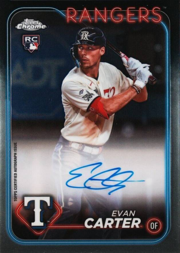 2024 Topps Chrome Rookie Autographs Evan Carter #RAEC Baseball Card