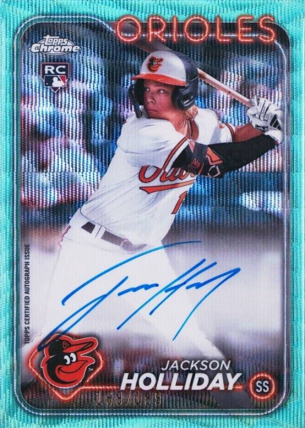 2024 Topps Chrome Rookie Autographs Jackson Holliday #RAJH Baseball Card