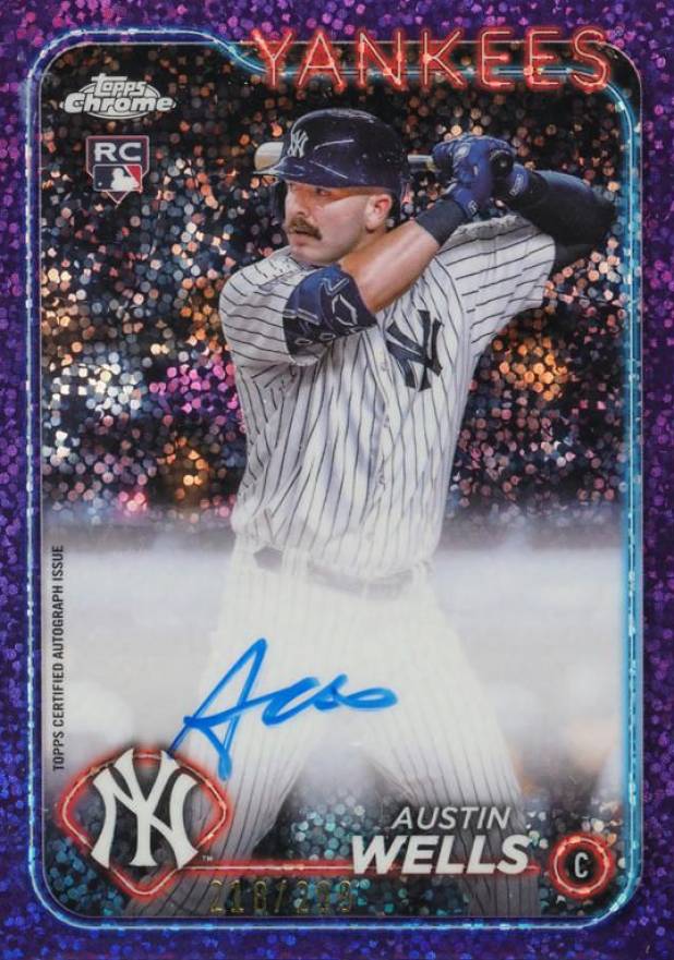 2024 Topps Chrome Rookie Autographs Austin Wells #RAAW Baseball Card