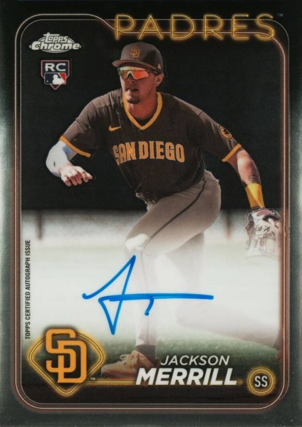 2024 Topps Chrome Rookie Autographs Jackson Merrill #RAJME Baseball Card