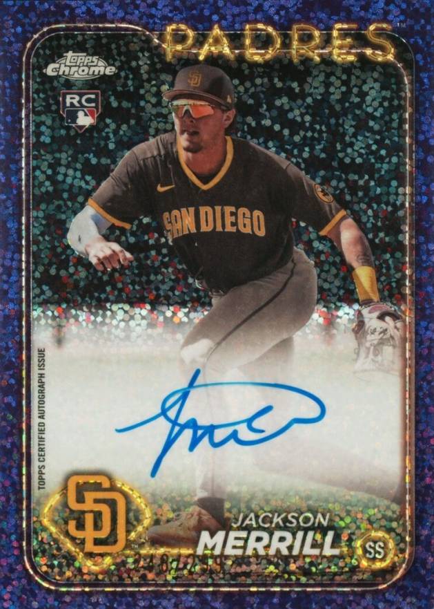 2024 Topps Chrome Rookie Autographs Jackson Merrill #RAJME Baseball Card