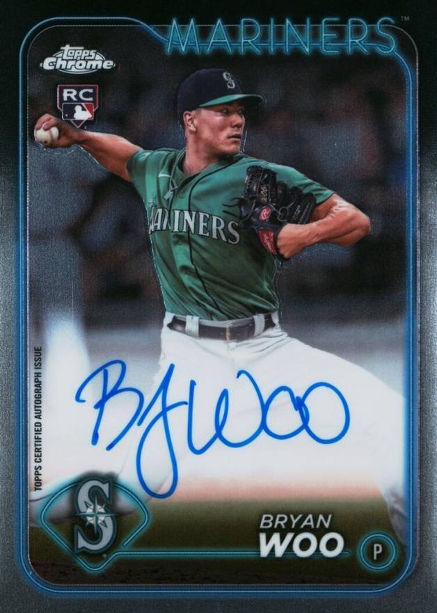 2024 Topps Chrome Rookie Autographs Bryan Woo #RABWO Baseball Card