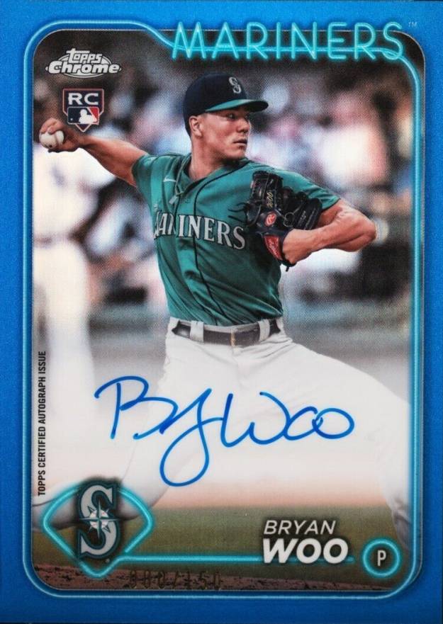 2024 Topps Chrome Rookie Autographs Bryan Woo #RABWO Baseball Card