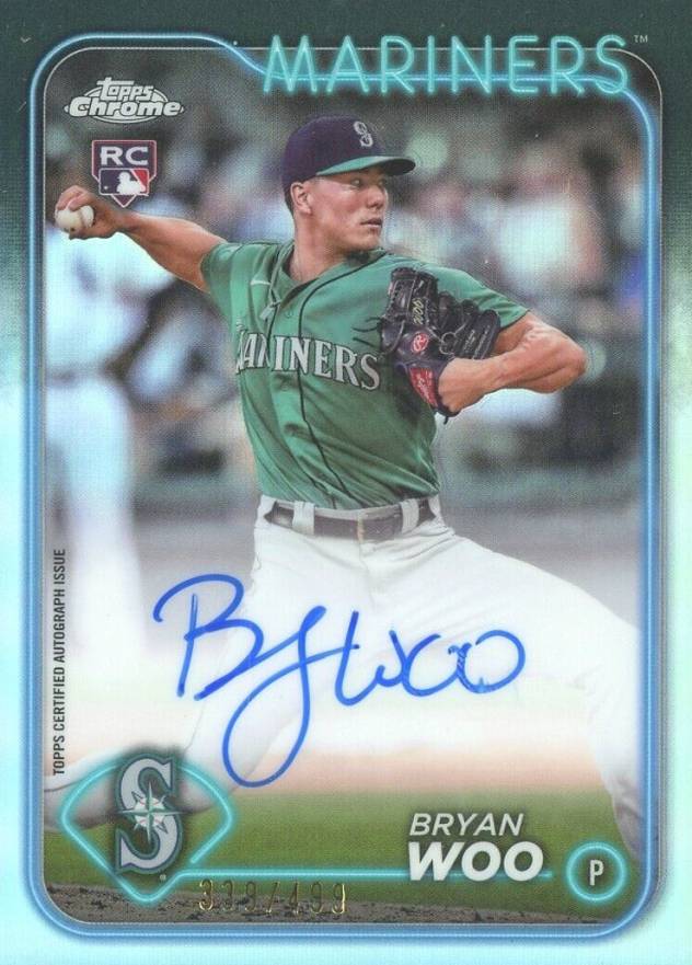 2024 Topps Chrome Rookie Autographs Bryan Woo #RABWO Baseball Card