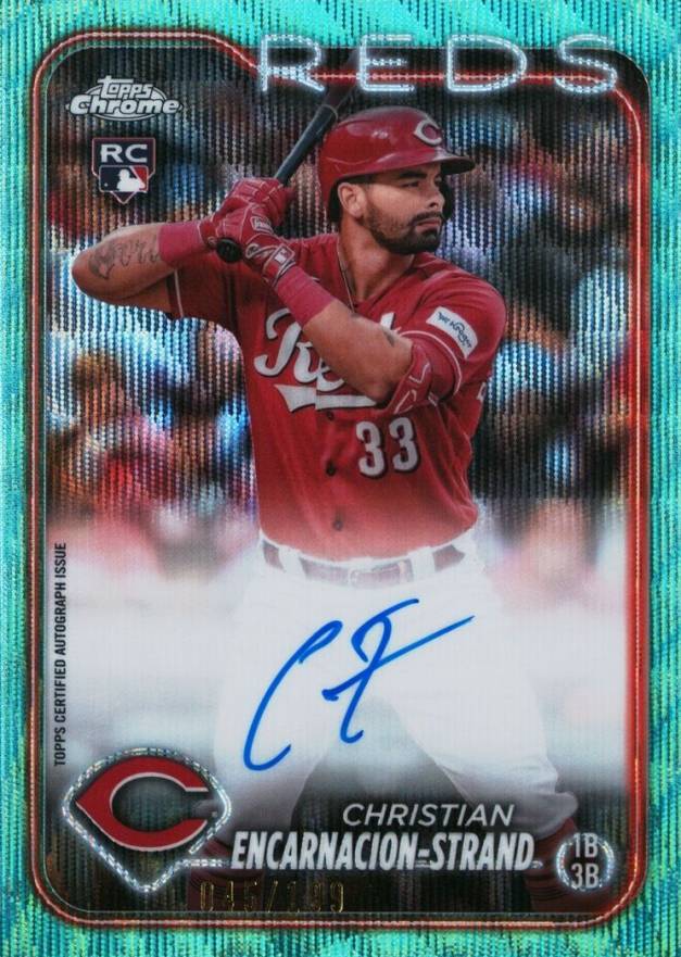 2024 Topps Chrome Rookie Autographs Christian Encarnacion-Strand #RACEN Baseball Card