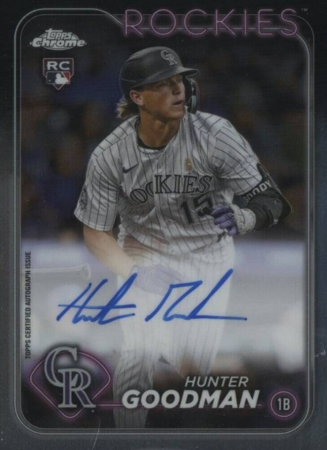 2024 Topps Chrome Rookie Autographs Hunter Goodman #RAHG Baseball Card