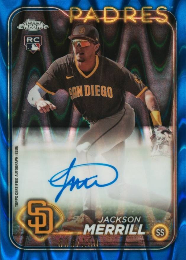 2024 Topps Chrome Rookie Autographs Jackson Merrill #RAJME Baseball Card