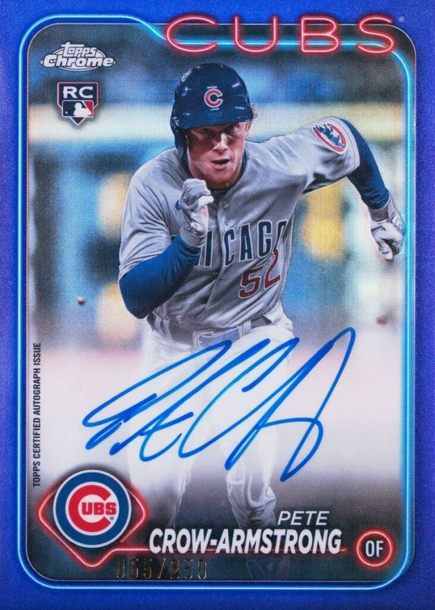 2024 Topps Chrome Rookie Autographs Pete Crow-Armstrong #RAPC Baseball Card