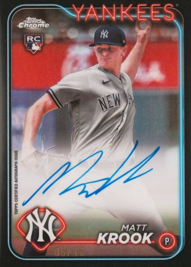 2024 Topps Chrome Rookie Autographs Matt Krook #RAMK Baseball Card