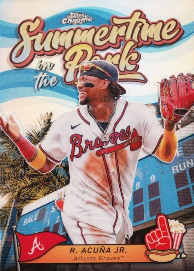 2024 Topps Chrome Summertime in the Park Ronald Acuna Jr. #5 Baseball Card