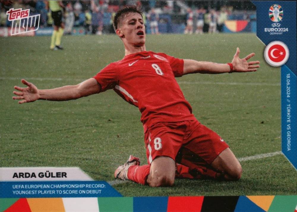 2024 Topps Now UEFA Euro Arda Guler #14 Soccer Card