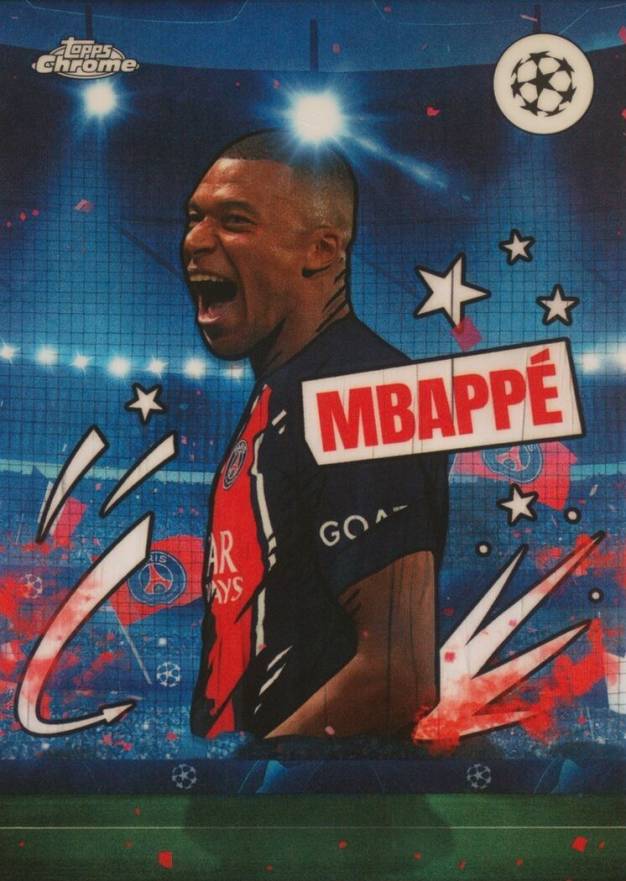 2023 Topps Chrome UEFA Club Competitions Tifo Kylian Mbappe #TF3 Soccer Card