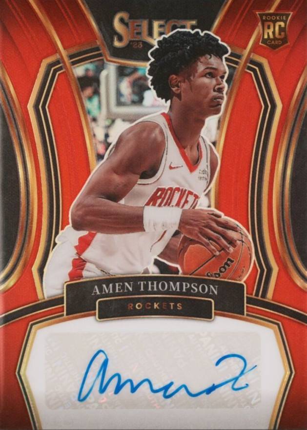 2023 Panini Select Rookie Signatures Amen Thompson #RSAMN Basketball Card