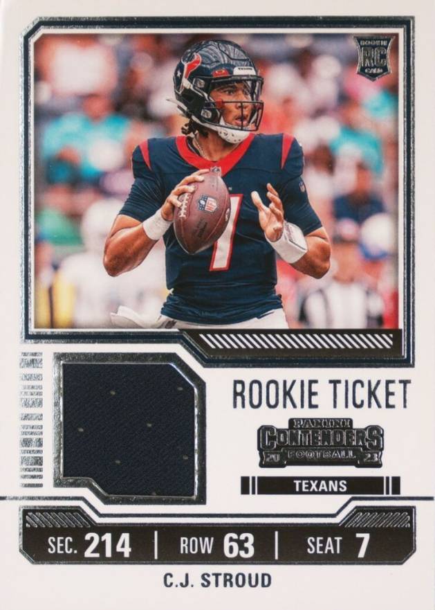 2023 Panini Contenders Rookie Ticket Swatches CJ Stroud #TS42 Football Card