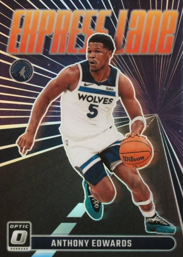 2023 Panini Donruss Optic Express Lane Anthony Edwards #24 Basketball Card