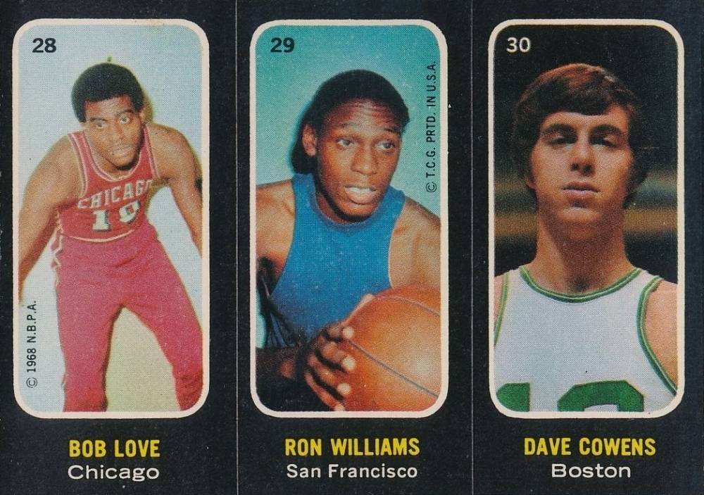 1971 Topps Stickers Love/Williams/Cowens #28 Basketball Card