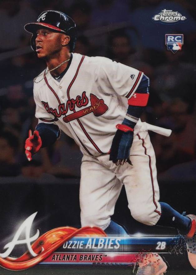 2018 Topps Chrome Ozzie Albies #72 Baseball Card