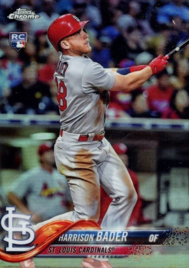 2018 Topps Chrome Harrison Bader #40 Baseball Card