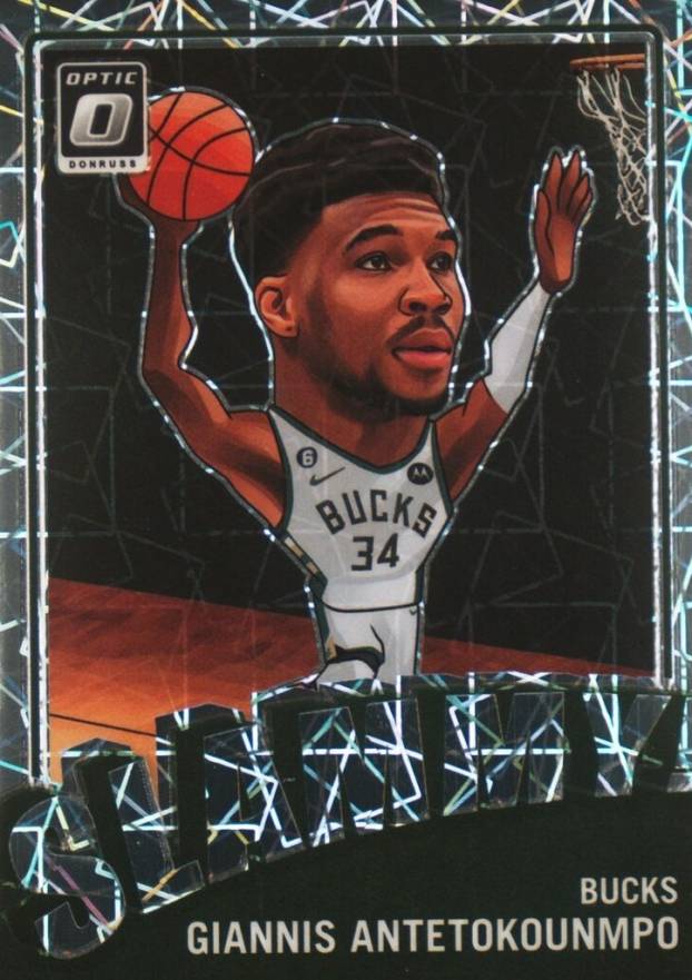 2023 Panini Donruss Optic Slammy! Giannis Antetokounmpo #27 Basketball Card