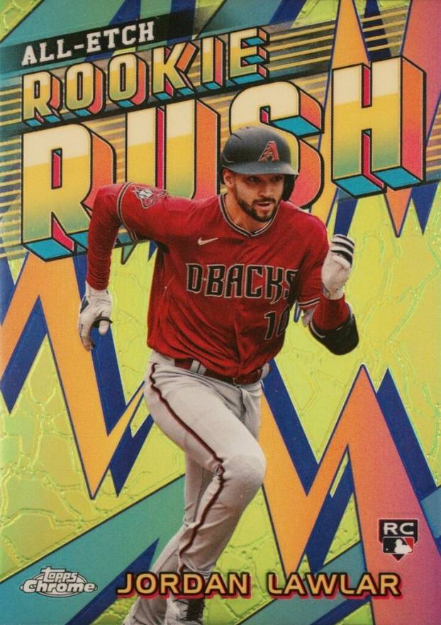 2024 Topps Chrome Chrome All Etch Rookie Rush Jordan Lawlar #13 Baseball Card