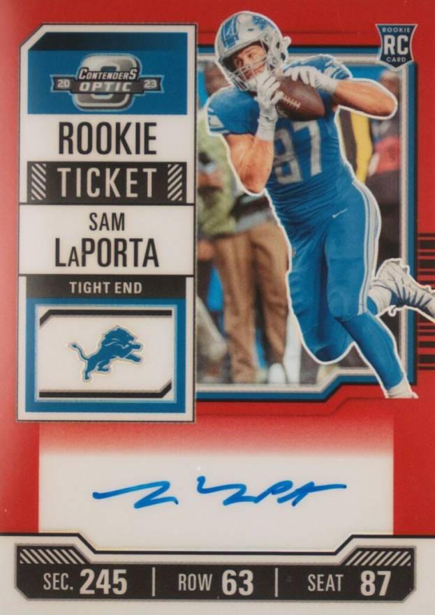 2023 Panini Contenders Optic Sam LaPorta #131 Football Card