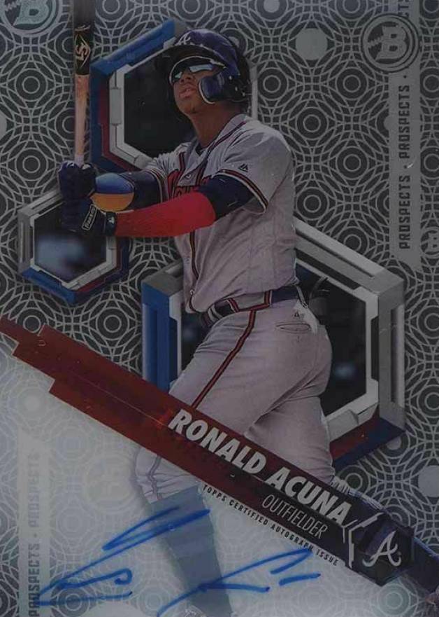 2018 Bowman High Tek Ronald Acuna #RA Baseball Card