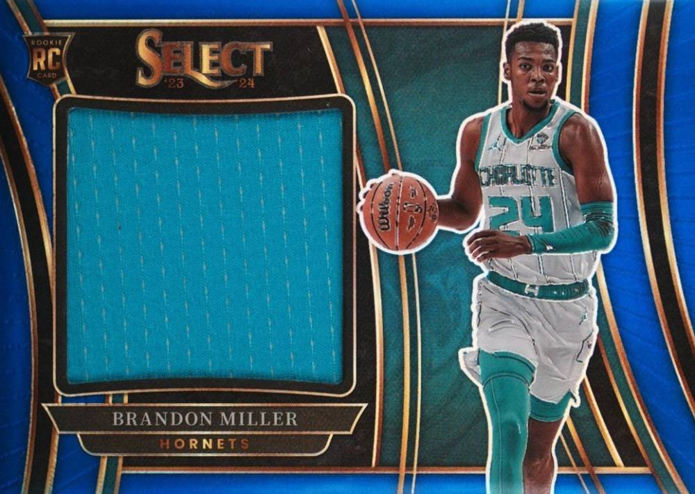 2023 Panini Select Jumbo Rookie Swatches Brandon Miller #RJSBN Basketball Card