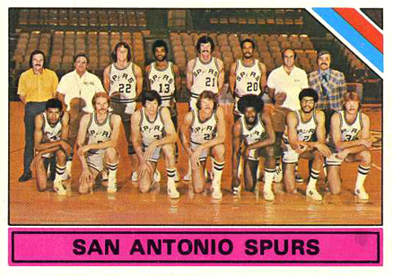 1975 Topps San Antonio Spurs Team #327 Basketball Card