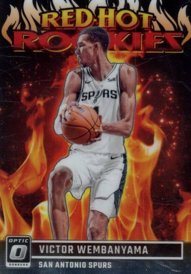 2023 Panini Donruss Optic Red Hot Rookies Victor Wembanyama #2 Basketball Card