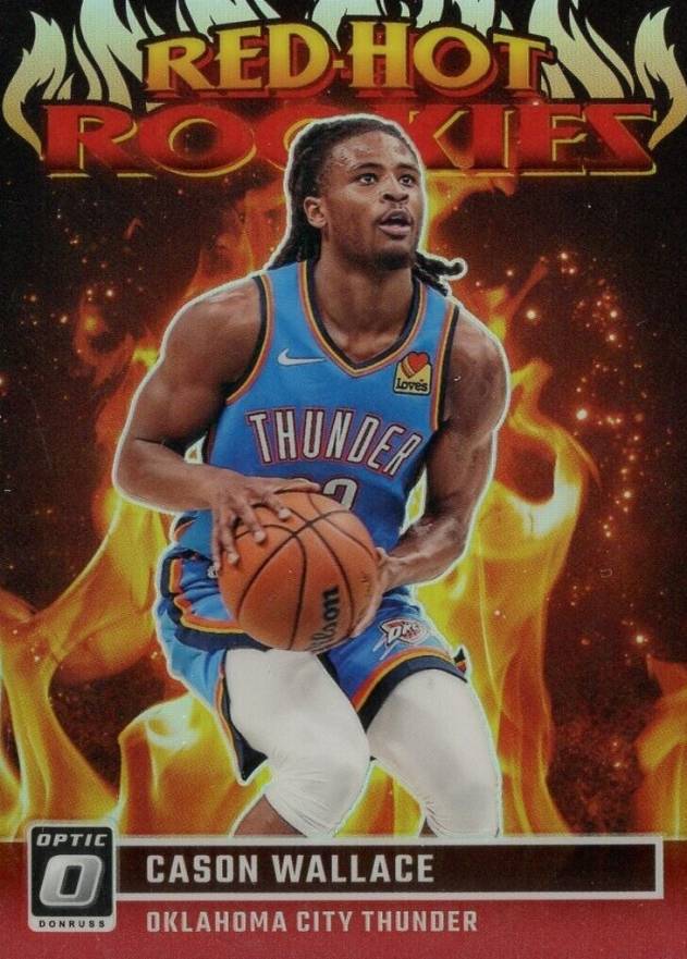 2023 Panini Donruss Optic Red Hot Rookies Cason Wallace #7 Basketball Card