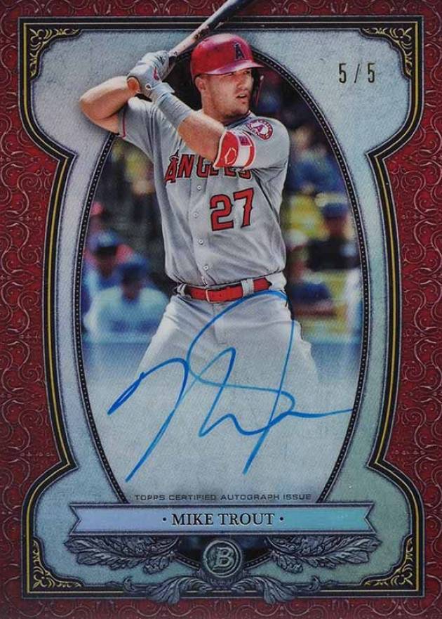 2019 Bowman Sterling Continuity Autographs Mike Trout #BSAMT Baseball Card