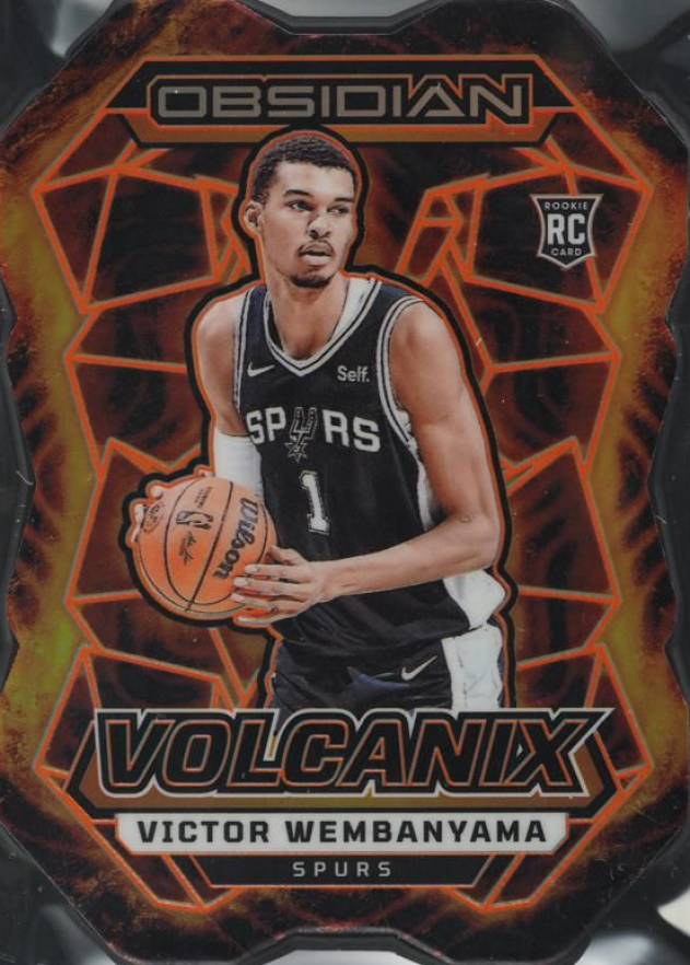 2023 Panini Obsidian Volcanix Victor Wembanyama #34 Basketball Card