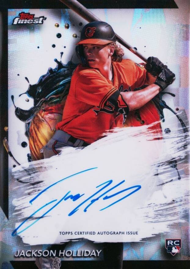 2024 Topps Finest Finest Autographs Jackson Holliday #FAJH Baseball Card