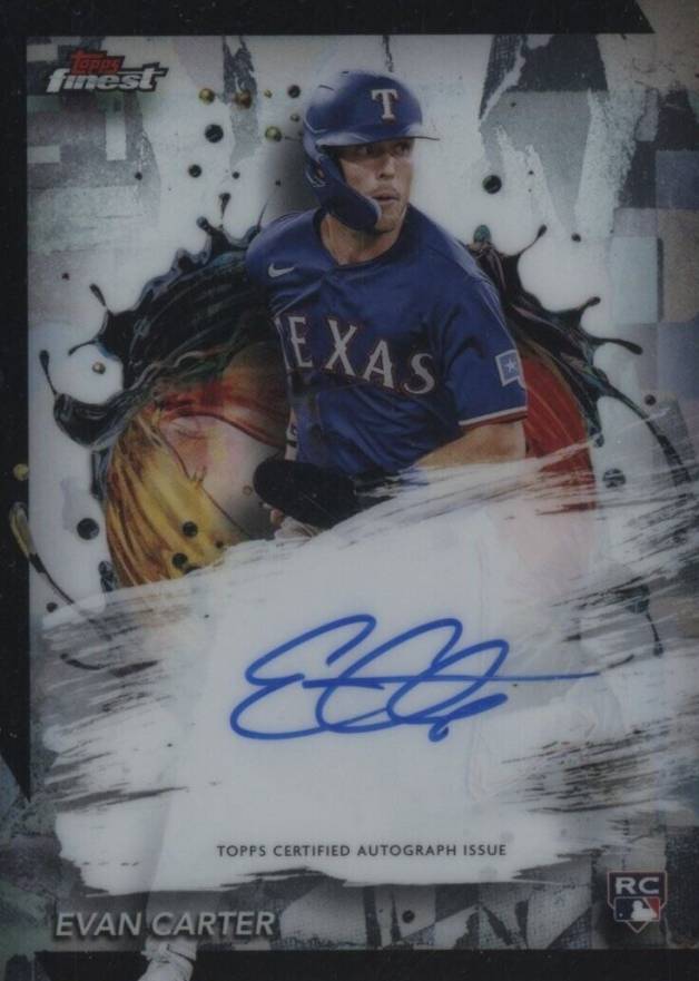 2024 Topps Finest Finest Autographs Evan Carter #FAEC Baseball Card