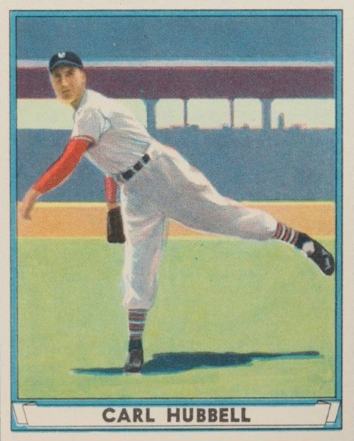 1941 Play Ball Paper Hand-Cut Carl Hubbell #6 Baseball Card