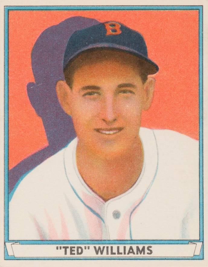 1941 Play Ball Paper Hand-Cut Ted Williams #14 Baseball Card