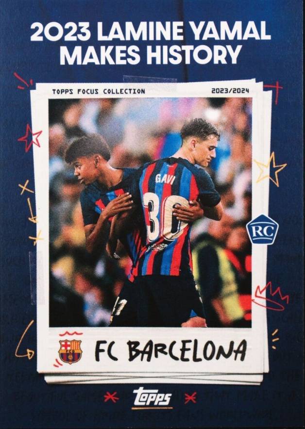 2023 Topps Focus FC Barcelona Lamine Yamal #48 Soccer Card