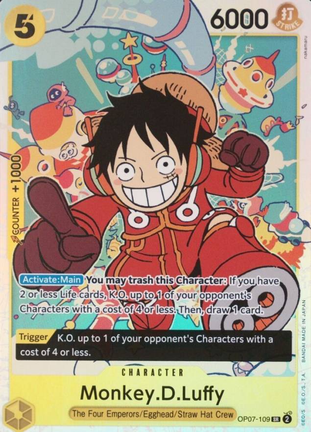 2024 One Piece 500 Years in the Future Monkey D. Luffy #109 TCG Card