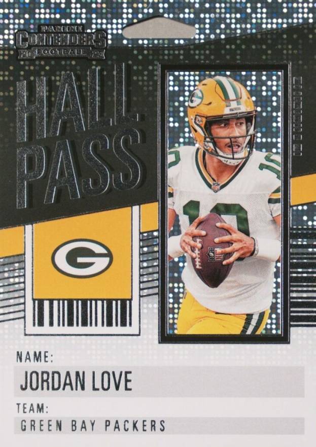 2023 Panini Contenders Hall Pass Jordan Love #11 Football Card