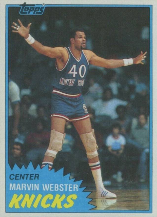 1981 Topps Marvin Webster #87 Basketball Card