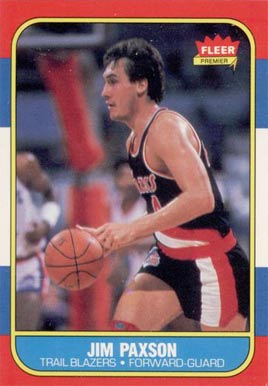 1986 Fleer Jim Paxson #85 Basketball Card